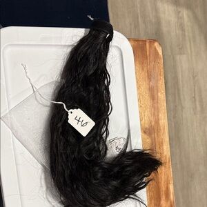 # 46 - Luxurious Black Wavy Human Hair Extension Velcro closure